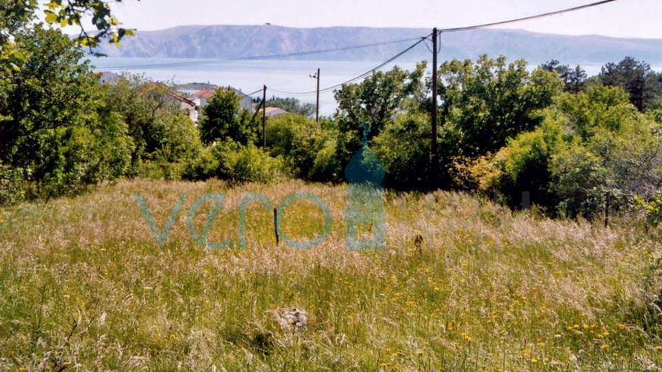 Novi Vinodolski, Klenovica - građevinski teren, pogled, 500m od mora, prodaja